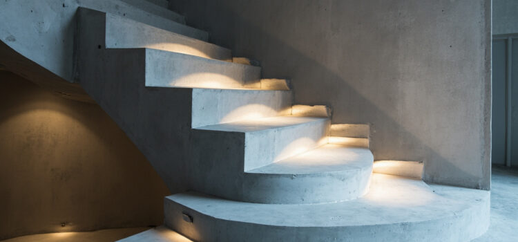 Comment faire un escalier en béton ciré Escalier en beton cir avec marches modernes