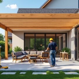 Installer une pergola adossée : étapes et astuces