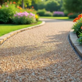 Créer une allée en gravier stabilisé