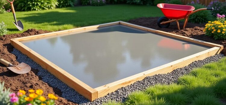 Réaliser une dalle béton pour abri de jardin découvrez comment réaliser une dalle béton solide et durable pour votre abri de jardin grâce à notre guide étape par étape facile à suivre.