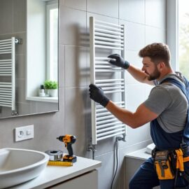 Poser un sèche-serviettes électrique