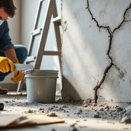 Réparer une fissure dans un mur porteur