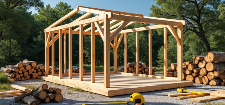 Construire un abri à bois extérieur guide pratique pour construire un abri à bois extérieur robuste et esthétique, idéal pour protéger votre bois de chauffage des intempéries.